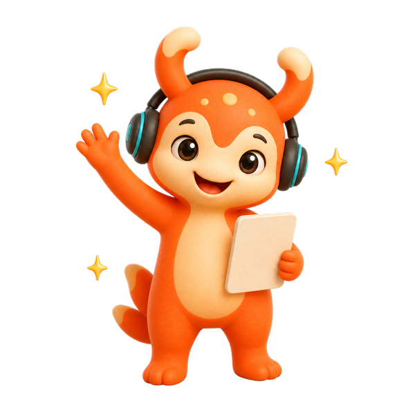 Voxa mascot waving hello